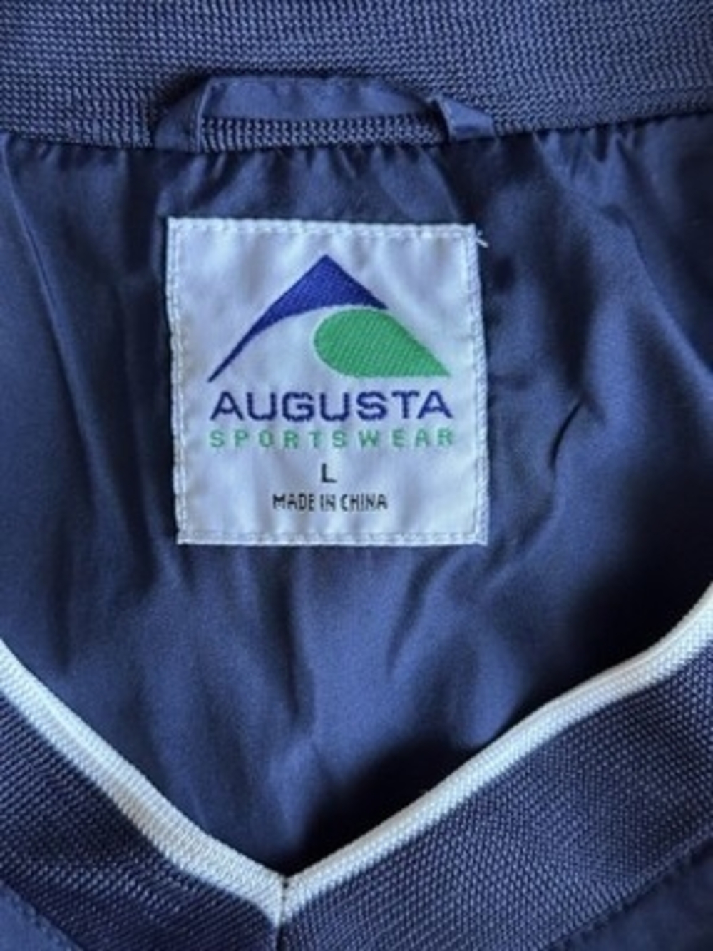 Augusta Sportswear Boston Red Sox Cameron Navy V Neck Pullover Windbreaker L G+ - Picture 6 of 7